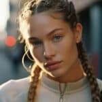 Hairstyles with two braids 1